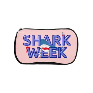 KUSHIE Shark Week Toiletry Bag - Durable Waterproof Travel-Ready Pouch for Period Care & Self-Care Essentials