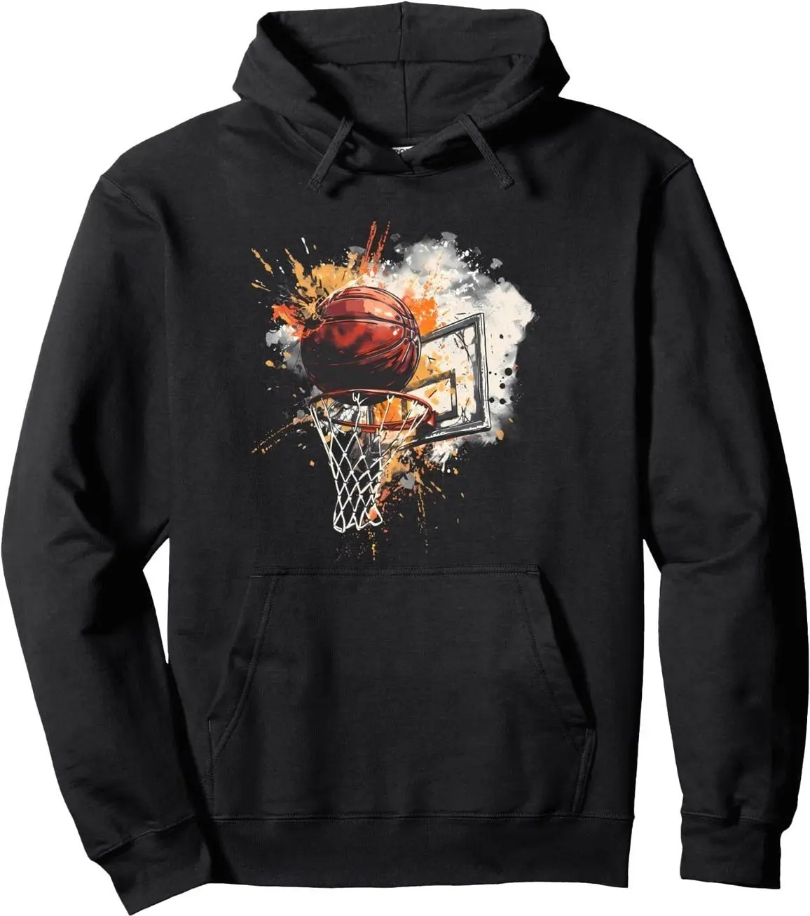 Basketball Basketball Hoop Drawing Artwork Basketball Lover Pullover Hoodie Youth Heavy Blend Pullover Hoodie