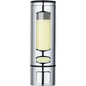 Single Wall Mounted Hand Soap Dispenser, 13.5oz/400ml  Shower Pump, Clear Refillable Liquid Lotion Soap Dispenser, Gel Container Shower Pump Dispenser and Organizer for Bathroom Kitchen