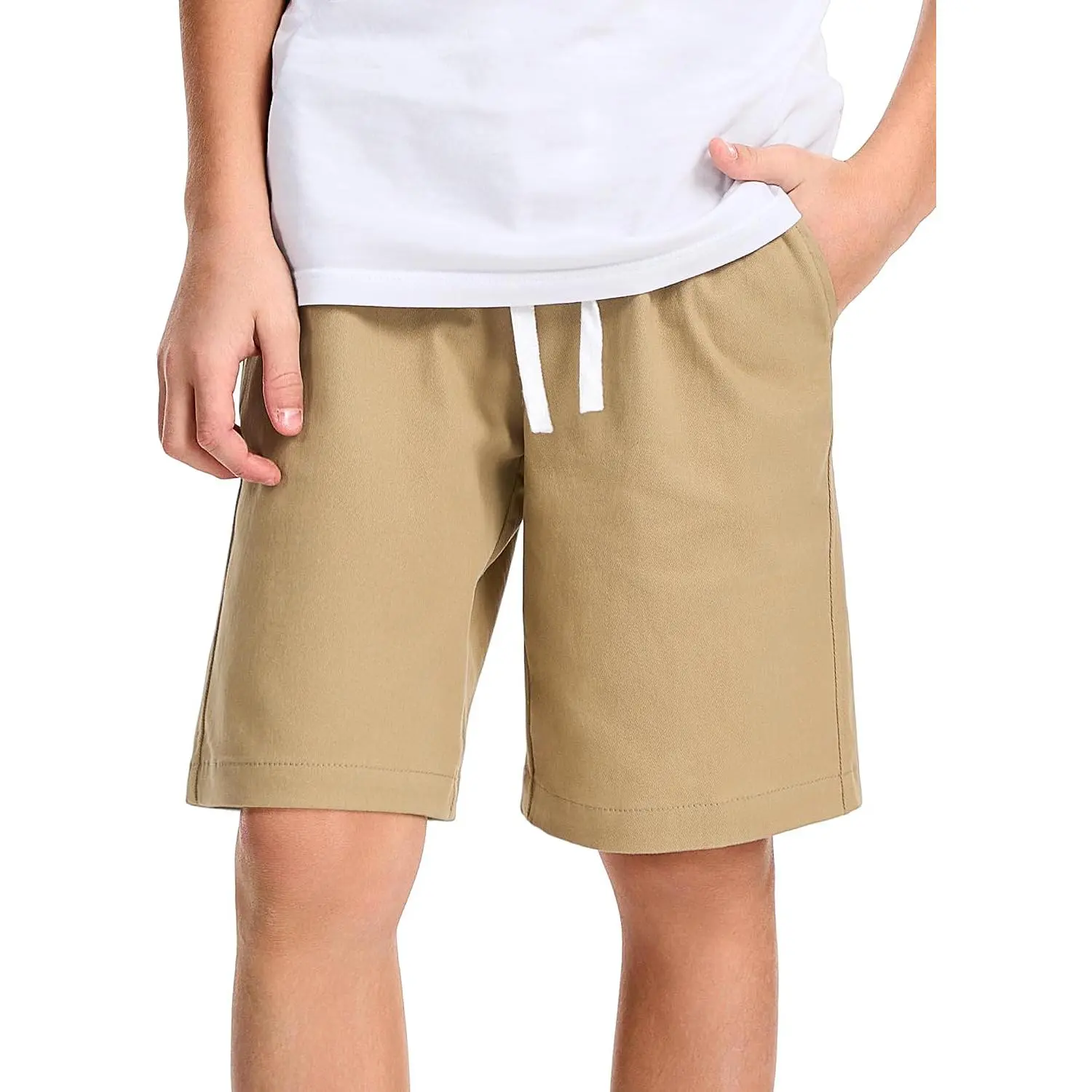 Boys School Uniform Shorts Stretch Chino Short Size 7-14 Years