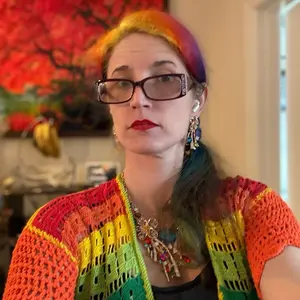 Crochet Rainbow cardigan short sleeve