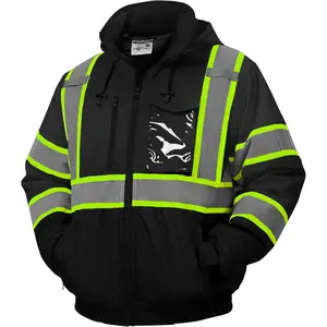 safety High Visibility Safety Jacket,Reflective Waterproof Jacket with Black bottom,Construction Work Jacket for Men/Women