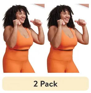 POPSUGAR Bar Weight 2Lb FIT FOR LIFE 2 Pack Neoprene Shell Ergonomic Shape Durable Cast Iron Hand Weights for Dynamic Exercises