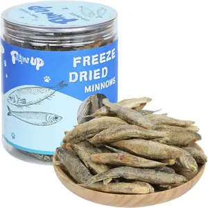 PAWUP Freeze Dried Minnows Dogs Treats – 100% Raw Single-Ingredient Pet Fish Snacks – Rich in Omega-3, Grain-Free – Healthy Training Rewards & Meal Toppers, 2.8 oz