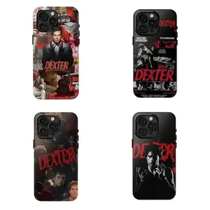 4 Styles Dexter Morgan Retro Crime Drama Phone Case Perfect Gift for TV Fans Her/Him Wireless Protection Rubber Protector Compatible for iPhone 11 12 13 14 15 16 17 Pro Max Plus Air Mini Dark Core Serial Killer Aesthetic Tough Armor