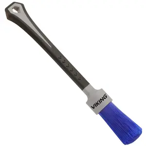 VIKING Cleaning Brush for Lug Nuts, Wheel Brush for Car Detailing Kit, Grey, 8.5 Inch x 1 Inch