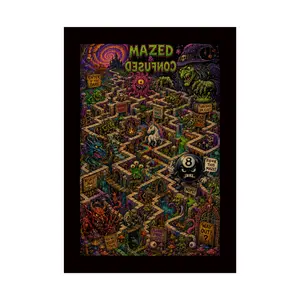 Mazed and Confused mad 8 ball poster