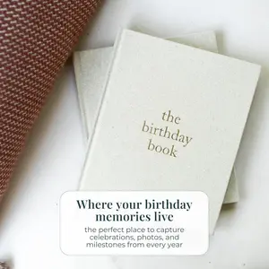 Birthday Memory Book- Elegant Birthday Journal - Baby Journal to Record Milestones, Photos, Letters & More - Baby Memory Gift for Parents(80 Pages) DUNCAN & STONE PAPER CO.