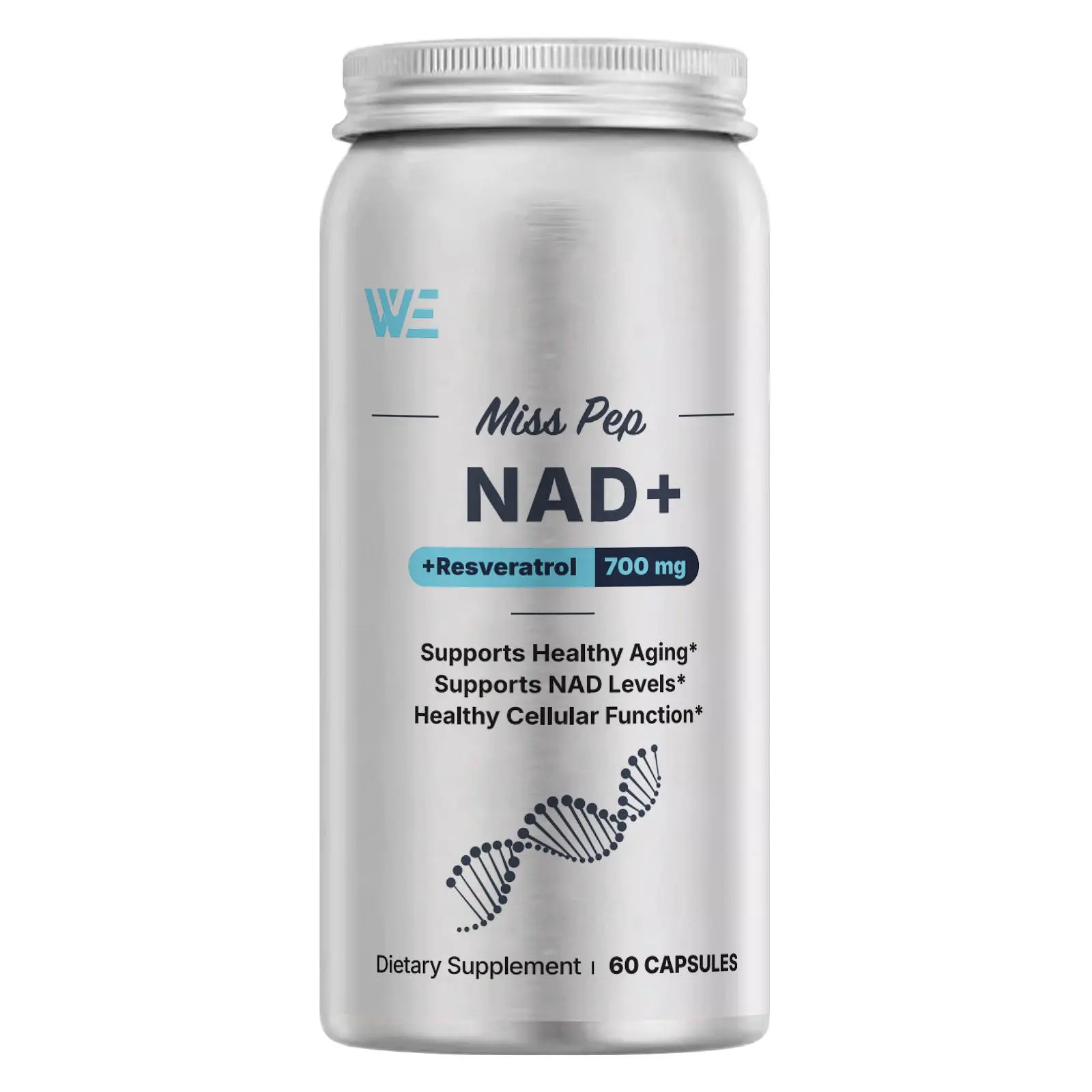 MissPep NAD+ Advanced 700mg - NAD+ Supplement for Energy & Healthy Aging - 60 Count (30 Day Supply)