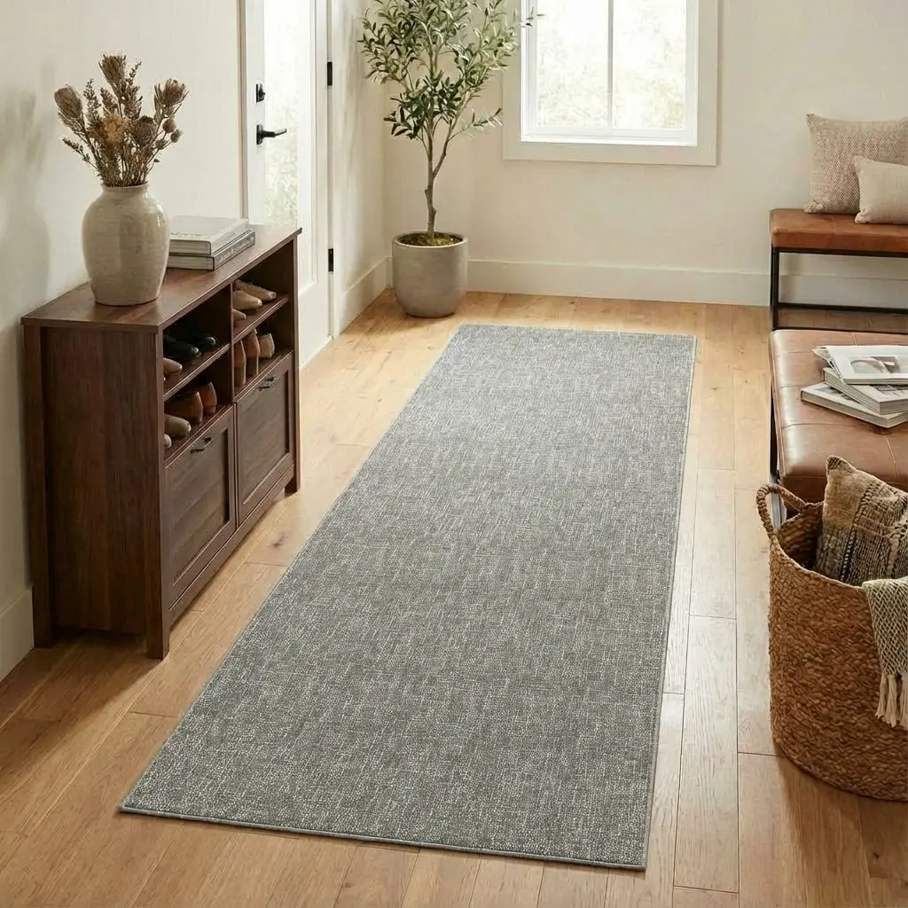 Garvee Area Rug for Bedroom Machine Washable Area Rugs Textured Solid Color Floor Covering Non Slip Non Shedding Minimalist Carpet Stain Resistant Neutral Mats for Living Room Office