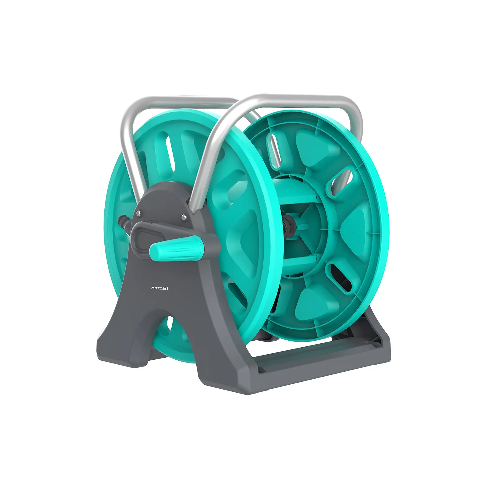 YESTAR Garden Hose Reel, Wall Mount & Freestanding Hose Storage Reel, Holds 150ft 1/2" Hose or 100ft 5/8" Hose, Heavy-Duty Water Hose Organizer