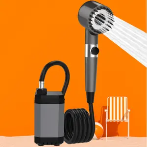 Portable Shower,12000mha Portable Electric ShowerOutdoor Shower Equipment for Camping &Hiking, Pet Cleaning, Car Washing, CampingGear, Camping Supplies, Camping Essentials.Travel Accessory, White Camping SetAccessories, Camping Shower Head flower watering
