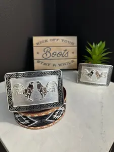 Grey Gallos Belt Buckle for Men - Fashion Accessory