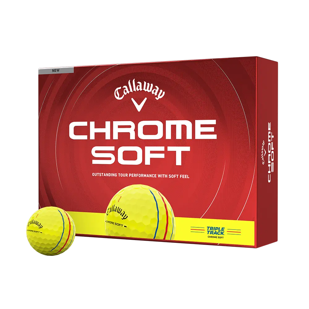 Callaway Golf Chrome Soft Triple Track Yellow Golf Balls
