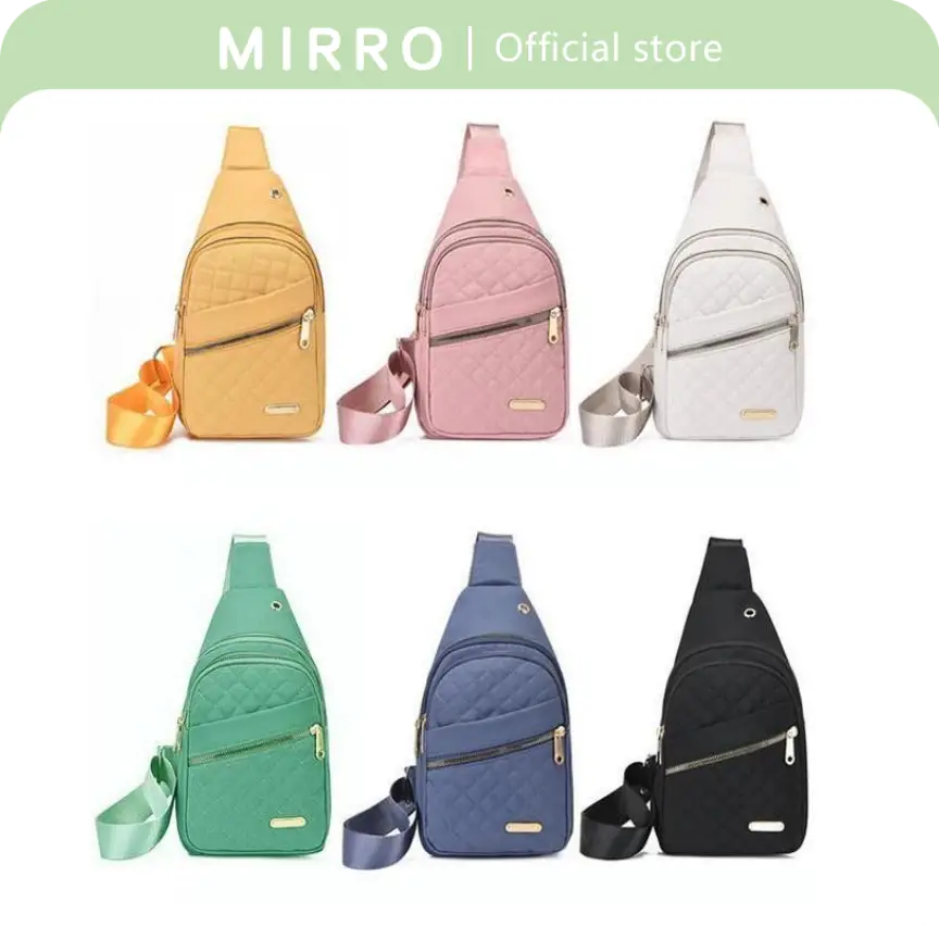 Quilted Zipper Chest Bag for Women, New Fashion Versatile Sling Bag for Party, Daily, Holiday, Gift,Multifunctional Matching Multiple Pocket Design