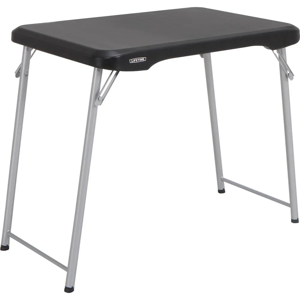 Lifetime Products B2370377 20 x 36 in. Stacking Personal Folding Table, Black