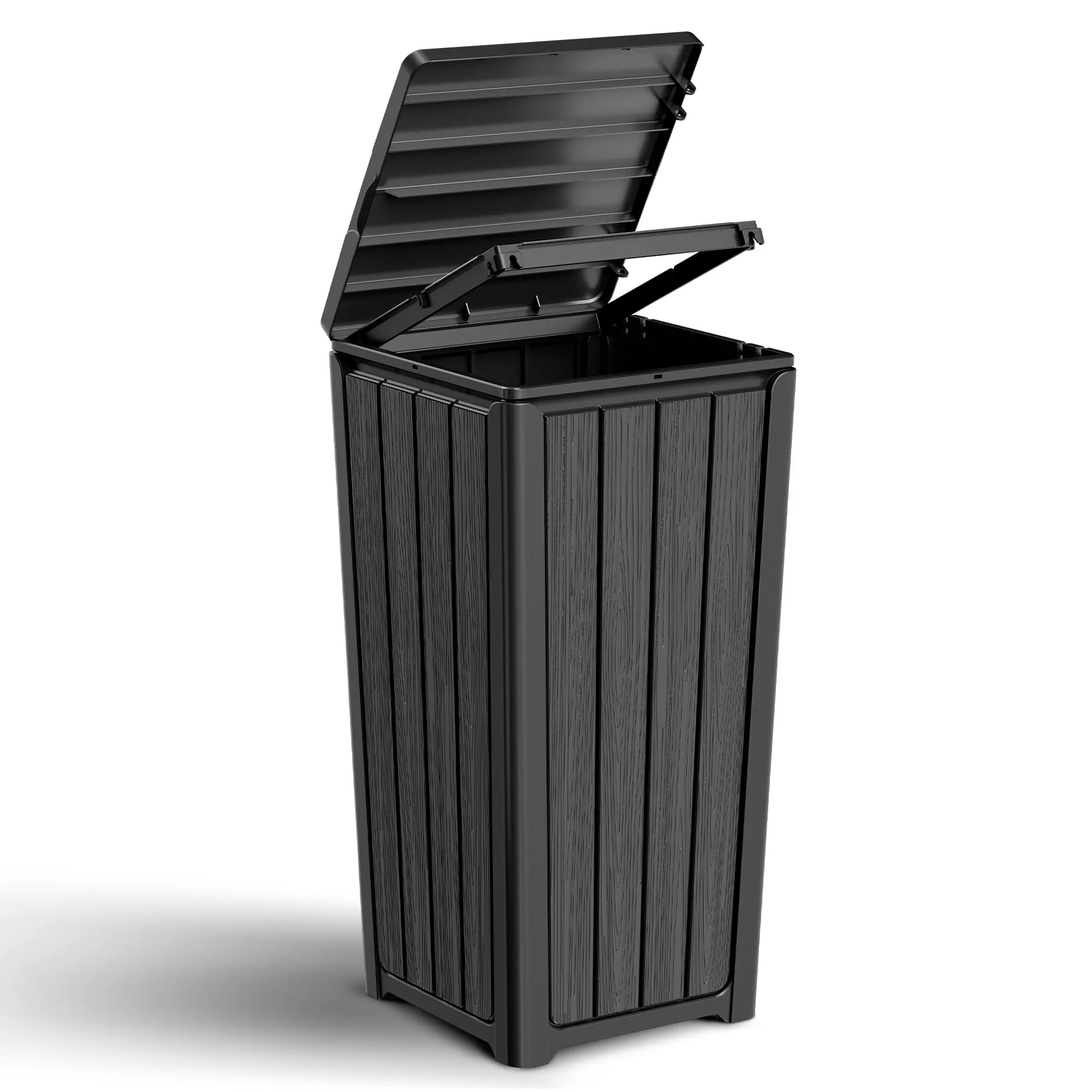 Summervibes LHBCRAFT 28-Gallon waterproof Flip-Top Resin trash can, Summervibes LHBCRAFT 28-Gallon waterproof Flip-Top Resin trash can,
