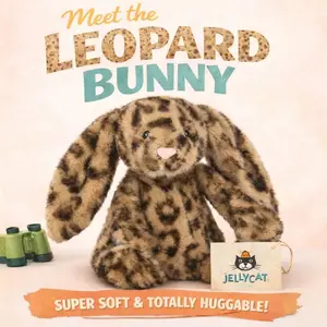 Jellycat Cobblehop Leopard Bunny Plush Exclusive NWT Toy Doll Soft Stuffed Gifts With Dust Bag