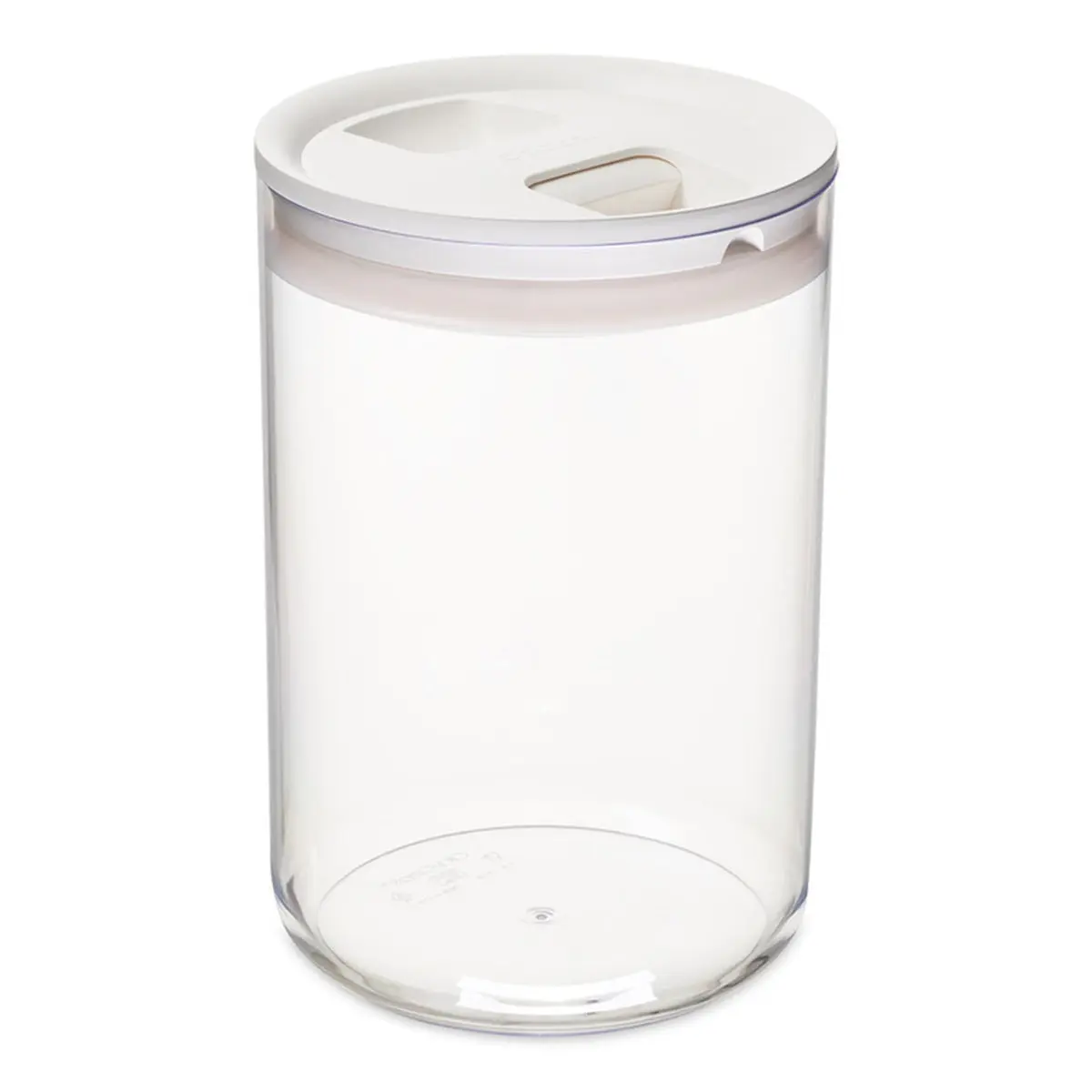 Click Clack 4.2-Quart Round Pantry Canister | White
