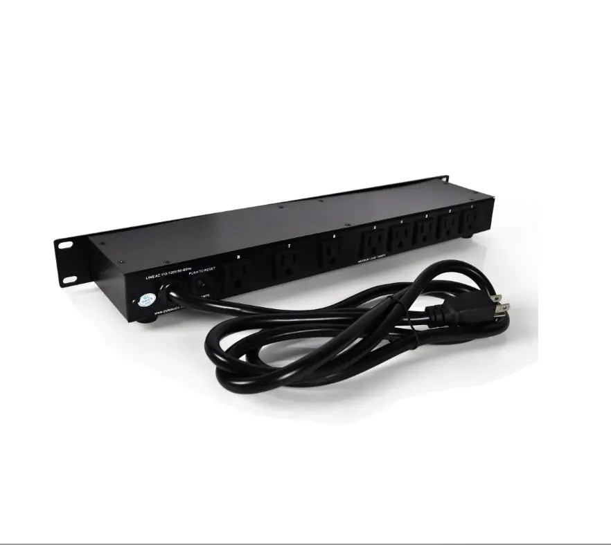 Pyle PCO850 - 15 Amp Power Supply Conditioner Rack Mountable Power Strip Surge Protector with 9 Outlets