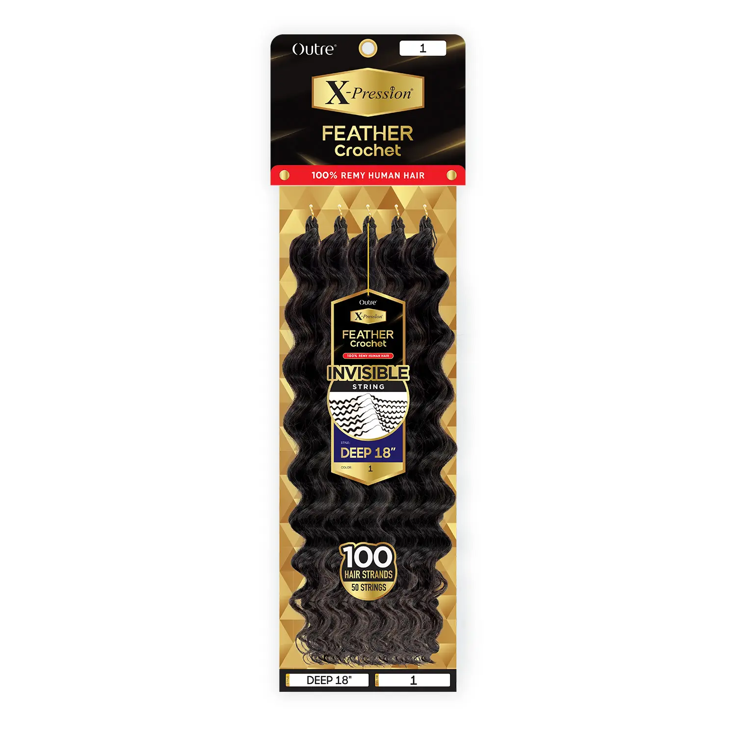 Outre Human Hair Crochet Braids X-Pression Feather Crochet Deep 18"