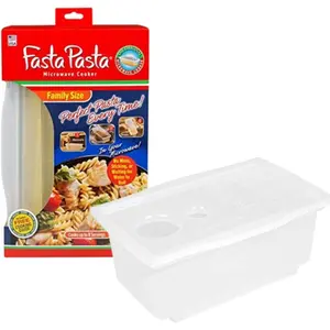 Microwave Spaghetti Cooker Family Size Quickly Cooks up to 8 Servings No Mess Sticking or Waiting for Water to Boil Perfect Al Dente Pasta Every Time