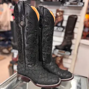 Women's Black Pirarucu Boots