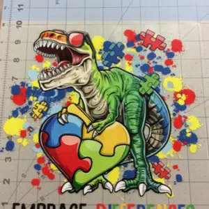 1 Dtf transfer National Autism puzzle Ready to heat press transfer