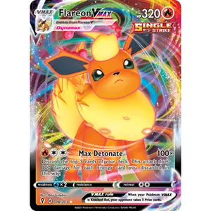 Pokemon TCG Flareon VMAX Evolving Skies Near Mint Trading Card Single