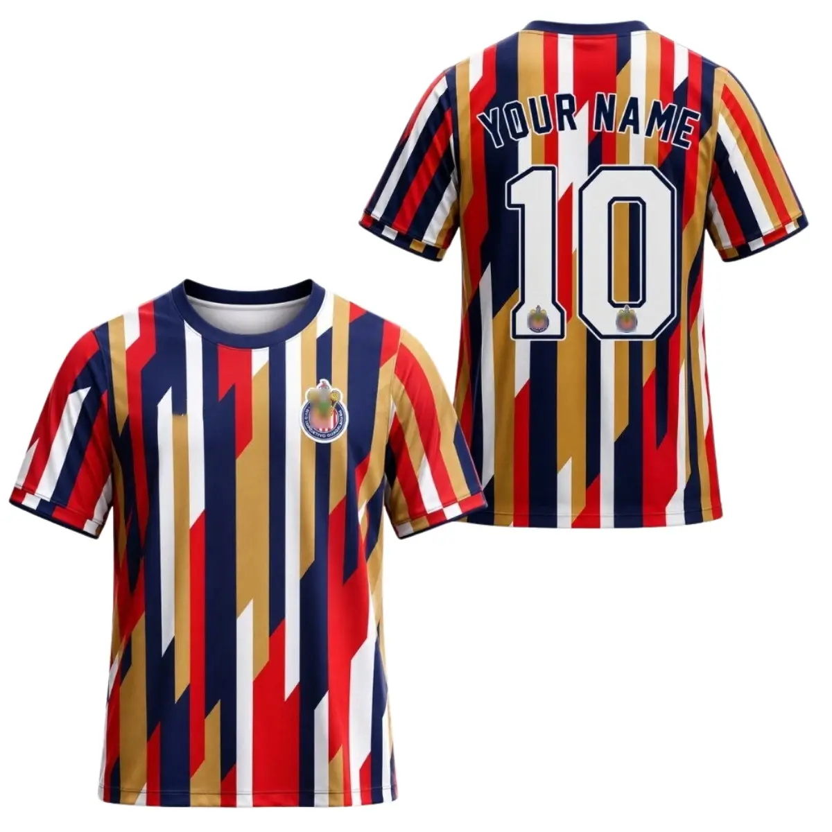 Chivas26-27 Pre Match 3D Jersey Shirt Geometric Stripe Soccer Fan Jersey