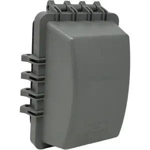 1-Gang Weatherproof In Use Outlet Cover | Horizontal/Vertical Outdoor Plug and Receptacle Protector, Lockable Bubble Cover, UL Extra Duty Compliant, 18 Configurations, Gray