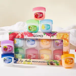 Fruit-Flavor Lip Balm Gift Set Natural Moisturizing Long-Lasting Hydration Assorted Fruit Scents Portable Boxed Design Ultimate Lip Care Set with Organic Ingredients and Vitamin E