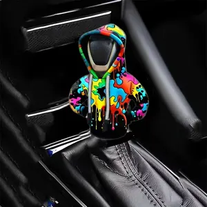 4 Color Options Car Gear Shift Knob Covers, Polyester Dustproof Accessories, Exclusive Gift for Car Enthusiasts, Automotive Parts