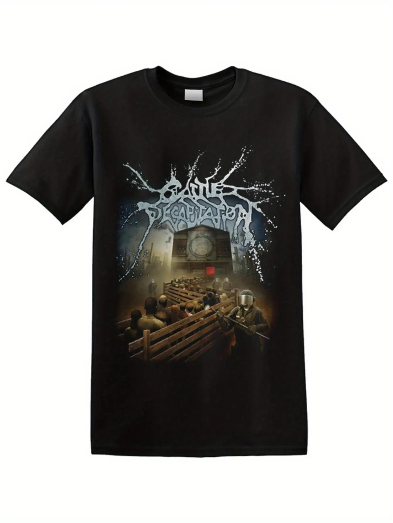 CATTLE DECAPITATION - The Harvest Floor T-Shirt.pn unisex soft cotton short sleeve t shirt, vintage graphic casual tee for men women teens, perfect birthday holiday gift for camping travel gym daily street  wear