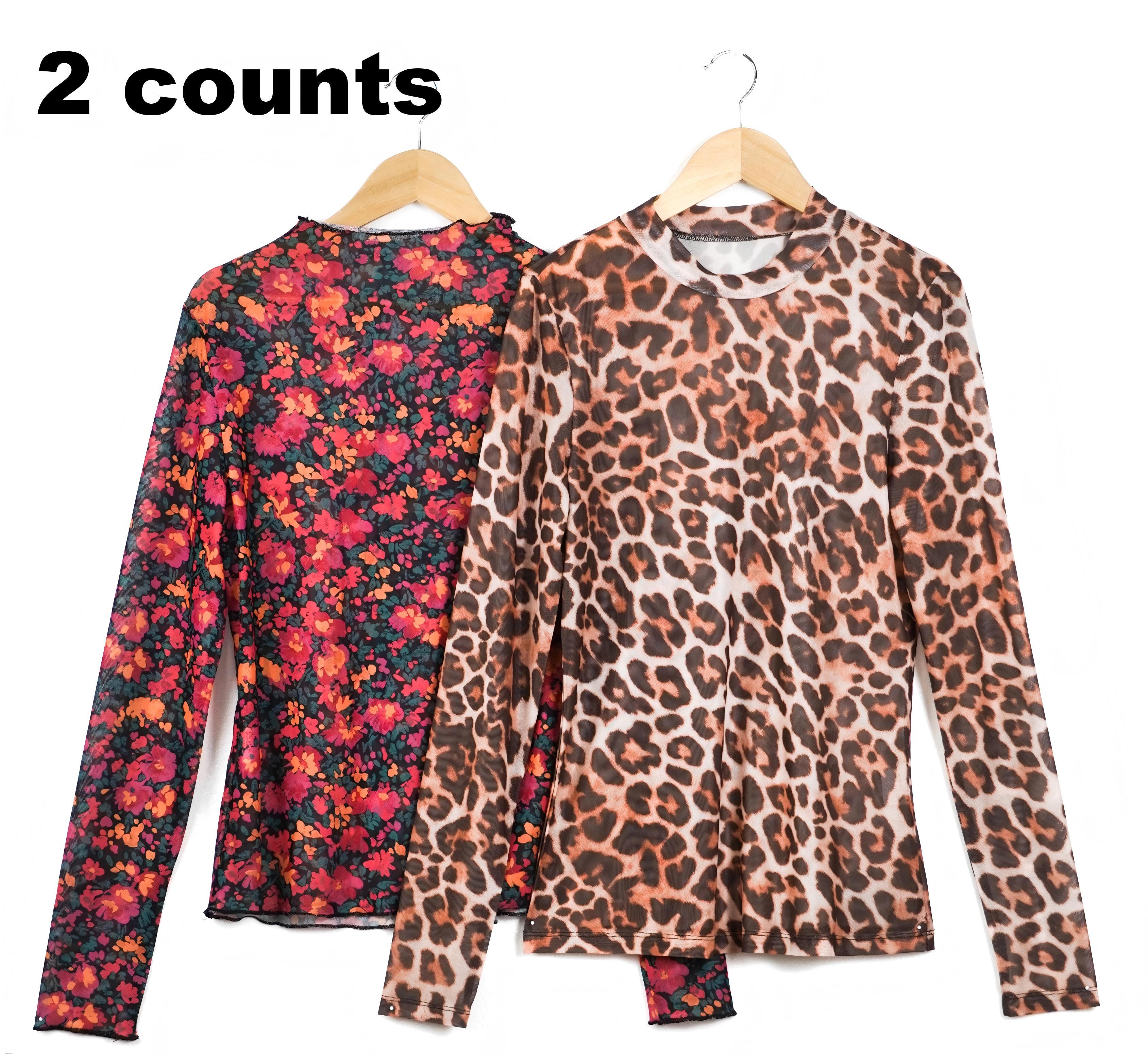 Znacicc Vintage Floral Mesh Blouse White Boho Mock Neck Long Sleeve Top for Women Elegant Design Perfect with Denim and Layered Necklaces