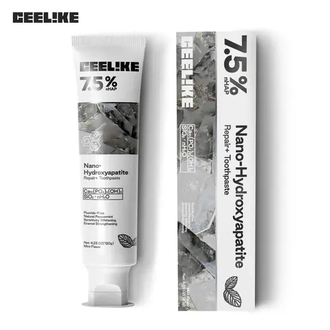 CEELIKE Fluoride-Free Nano Hydroxyapatite Toothpaste | Enamel Repair & Fresh Breath | Gentle Mint | Total 12.69 oz Toothbrush Clean C