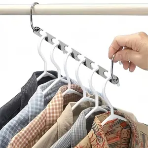 3-pack U-shaped metal storage hangers that save space and are multifunctional for hanging clothes, multi-layer stacking for multiple garments, essential for home and dorm wardrobe organization, made of thickened carbon steel, rust-resistant and durable, e