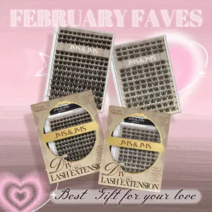 Miss Bella Kit l JMS&JMS Classic 8-18mm Volume D-Curl Eyelash Cluster DIY Lash Extensions at Home Makeup Cosmetic Cat Eye Feb Faves
