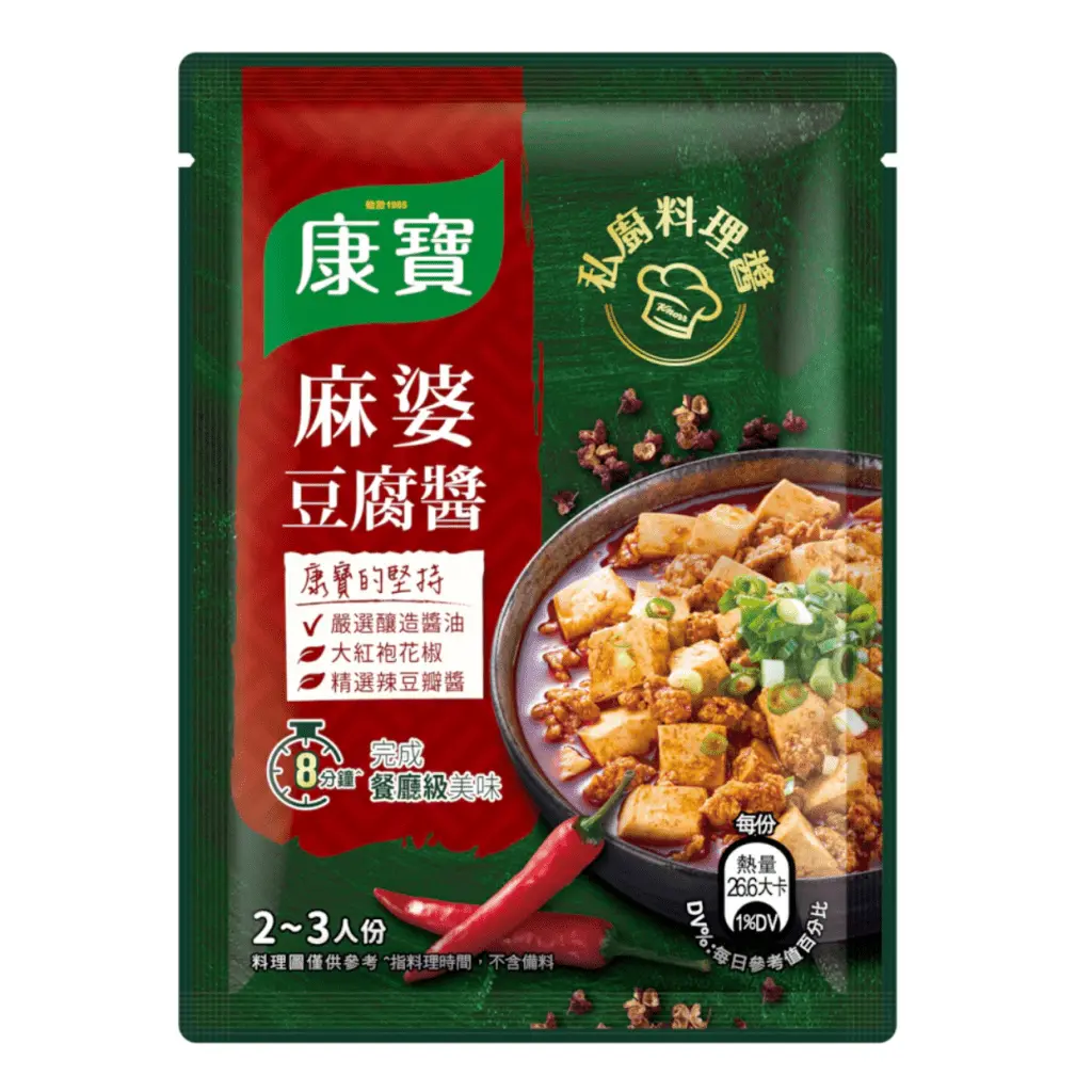 Knorr Spicy Mapo Tofu Sauce - 60g Cooking Sauce with Bold Numbing Heat, Natural Ingredients, Soy-Containing, High Protein, Quick Meal Ambient Staples for Spicy Food Lovers