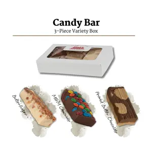 Uncle Butch's Candy Bar Fudge Variety Pack - Decadent Butterfinger, M&M Chocolate and Peanut Butter Chocolate - Made with Real Butter - Delicious Candy Treat for Dessert, Snack or Favor - Gift the Ultimate Trio of Fudgy Goodness - Ships Fresh Daily - 24oz