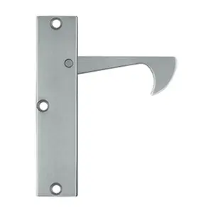 212 MAIN Deltana 4.25 in. Thin Edge Pulls, Satin Chrome Solid Door Hardware, Surface Mount Bolts, Weatherproof Solid Brass Construction