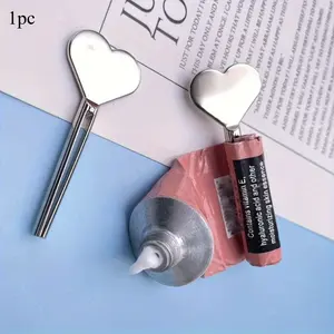 1pc Metal Manual Toothpaste Squeezer, Stainless Steel Dispenser, Hand Cream Squeezer, Roller Set, Bathroom Accessories