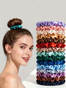 10/20/40pcs Elegant Plain Hair Tie Scrunchies, European Style Boho Simple Headband, All-Season Gentle On-Hair Design, Perfect Holiday Gift Choice