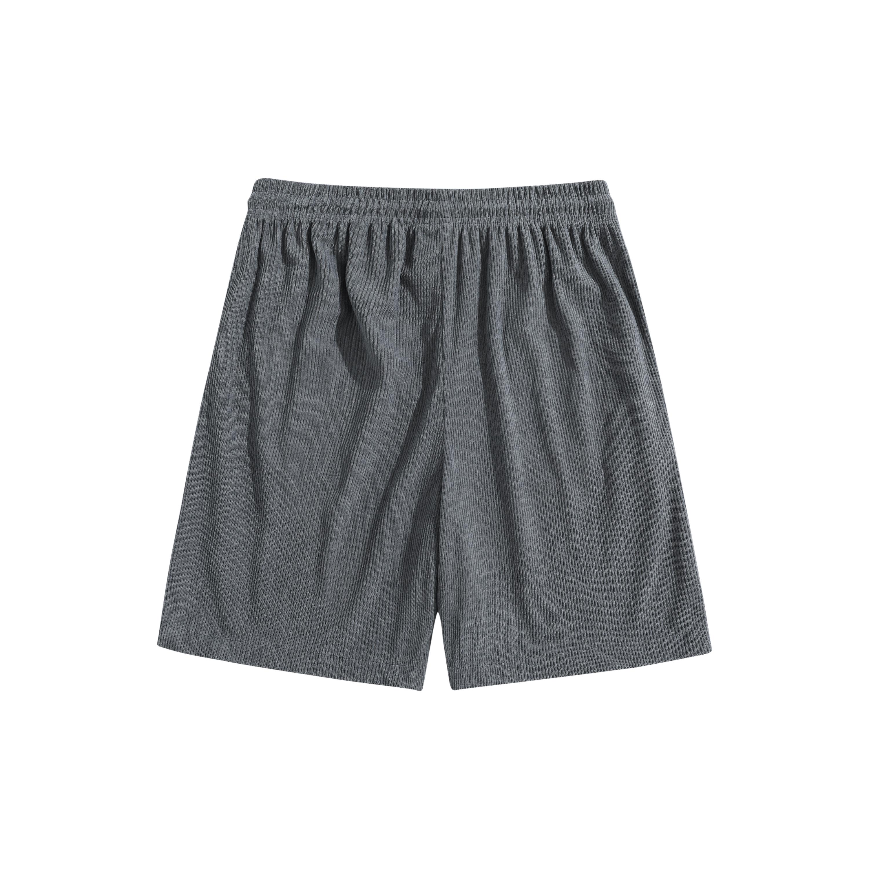 Men's summer corduroy casual shorts, loose straight fit