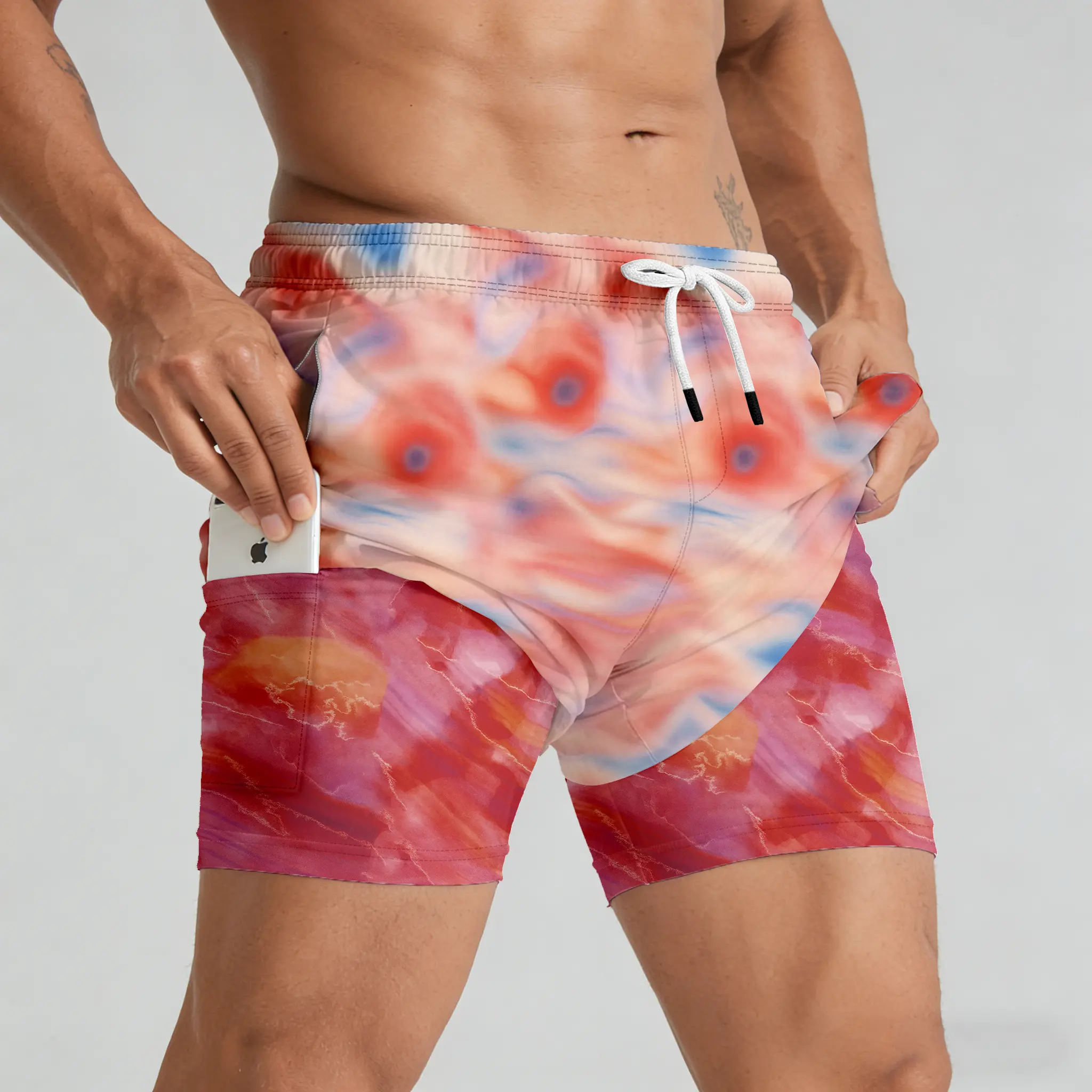 ABSECAI 2026 Men's 2-in-1 Swim Trunks,Compression Liner 6",Quick Dry,Side Pockets,Activewear for Beach & Pool,clothing shorts,streetwear,stylebeach swimminng,Shorts for Summer,Outdoorfun,Summervibes,Summerwins,summeroutfits