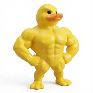 Muscle Duck Figurine - Funny Buff Rubber Duck Statue, Novelty Decor & Gag Gift" Concise & Stylish Home Decor Accents