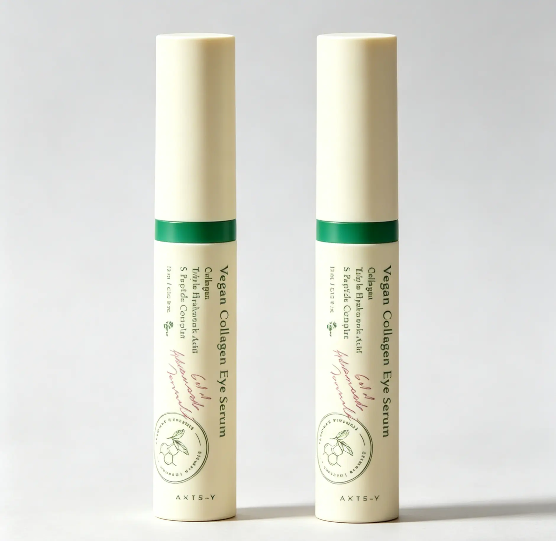 AXIS-Y Vegan Collagen Peptide Eye Serum, 2-Pack Brightening Treatment with Triple Hyaluronic Acid for All Skin Types, Firms & Smooths Fine Lines, Daily, Peptides, Dark Circles Treatment