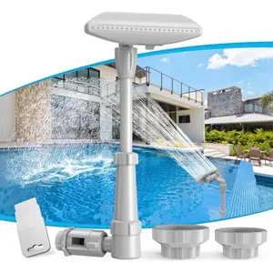 Auto-Swing Pool Fountain for Above/Inground Pools, Cooling Waterfall Pool Sprinkler Wide Spray Coverage Adjustable Pressure & Height 16-23", Garden/Yard Outdoor Decorations, Swimming Pool Accessories