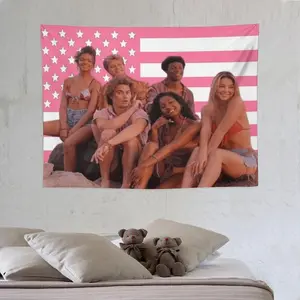 JJ Maybank Tapestry Outer Banks Poster Pink Flag Background Blanket Dormitory Room Bedside Living Room Rudy Pankow Wall Cover Party Decorations