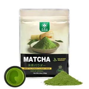 Matcha Green Tea Powder 3.5oz/100g, Pure Matcha Powder Culinary Grade Unsweetened for Lattes, Cooking, Baking, Vegan 100% Natural （Package May Vary)